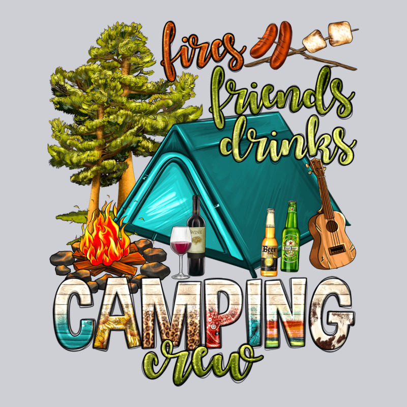 Fires Friends Drinks Camping Crew Heavyweight Sweatshirt by NancyCooperArtShop | Teevron