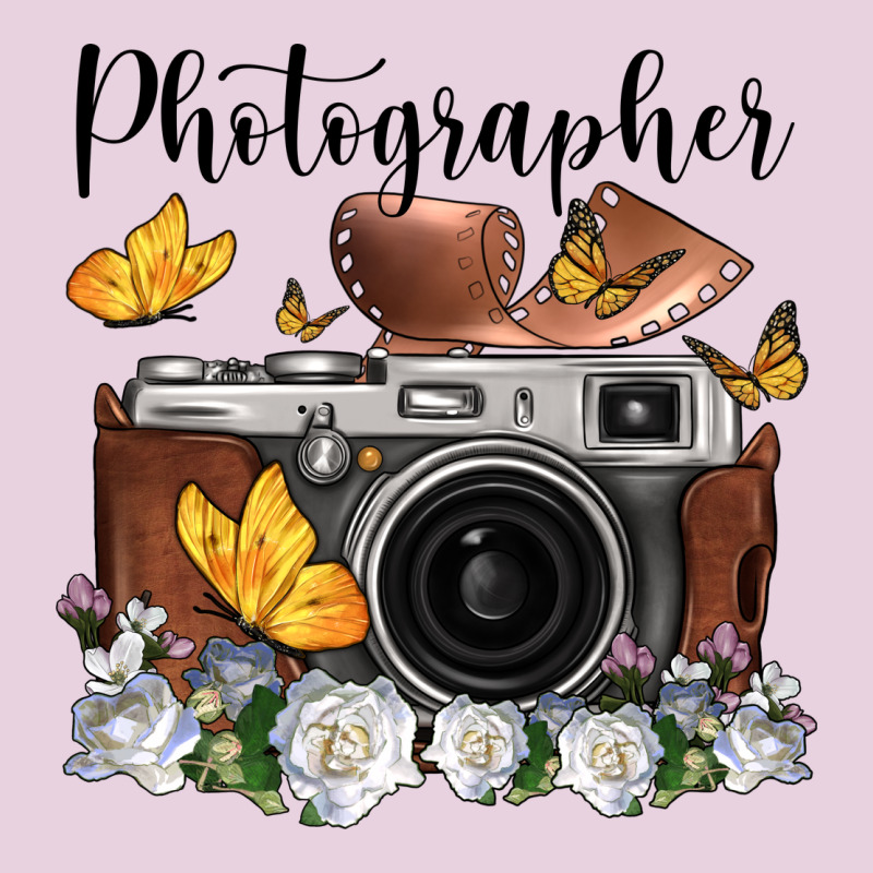 Photographer Floral Butterfly Film Roll Vintage Camera Ladies Tee by FaDigitalArtStudio | Teevron