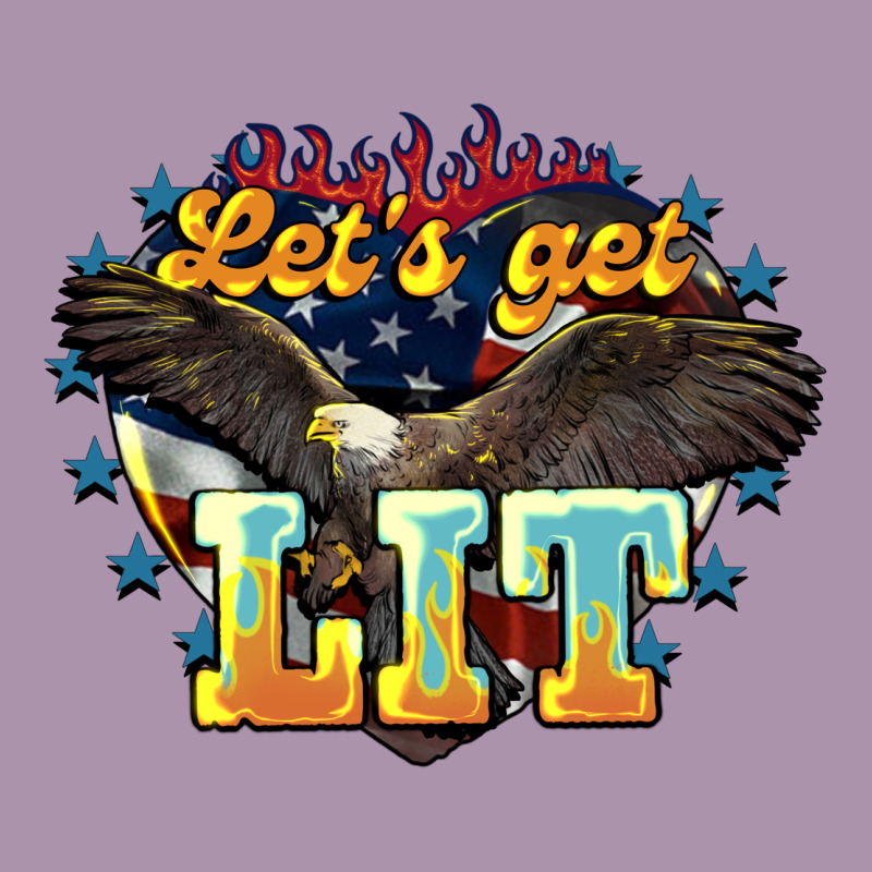 Let's Get Lit America Eagle 4th Of July Heavyweight Hoodie by HowdyJamesFarm | Teevron
