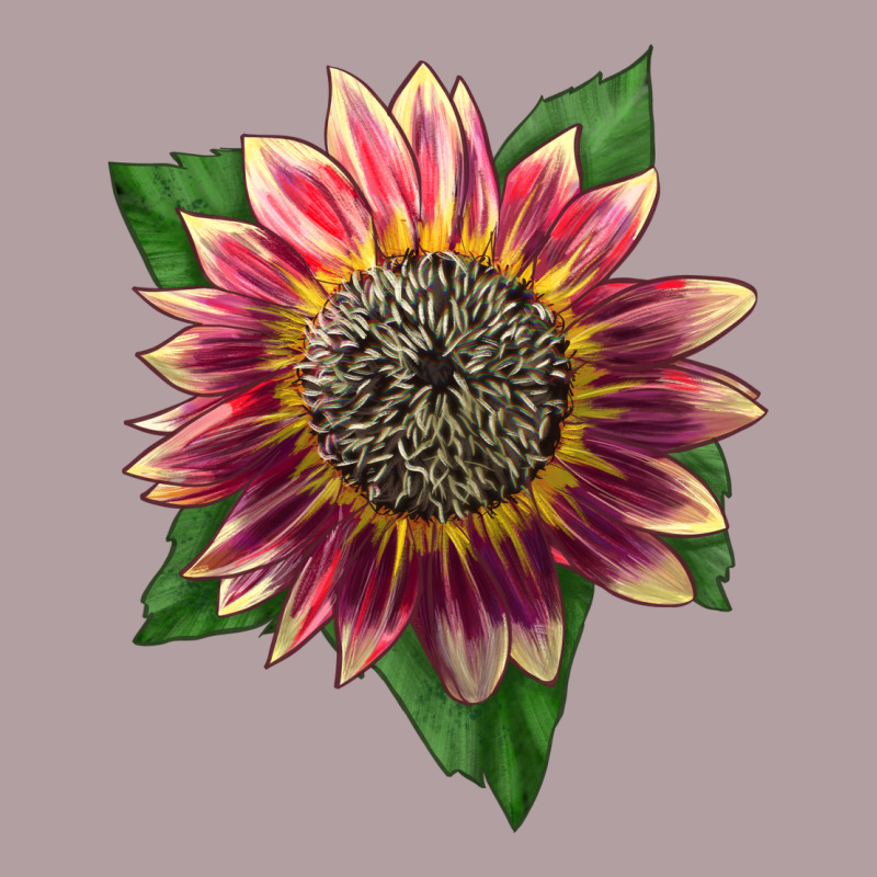 Crimson Blaze Sunflower Vintage Hoodie by LillyAllenDesigns | Teevron