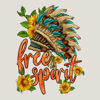 Free Spirit Sunflower And Indian Headdress Heavy Core Tee | Teevron