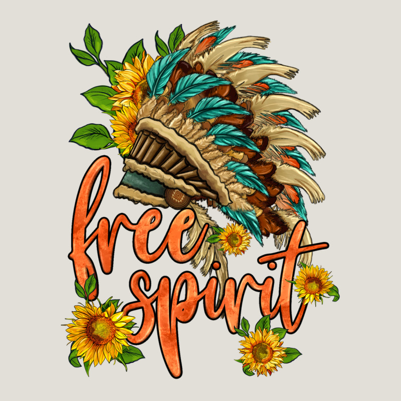 Free Spirit Sunflower And Indian Headdress Heavy Core Tee by HRA Design Shop | Teevron