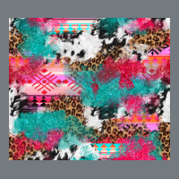 Leopard Cowhide Pink Turquoise Glitter Heavyweight Sweatshirt | Teevron