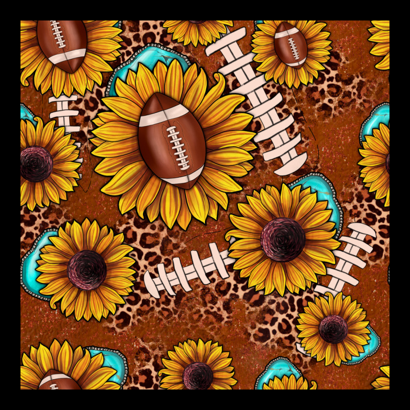 Football Leopard Sunflower Seamless Pattern Premium Tee by JahusDesignShop | Teevron