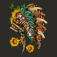 Indian Headdress With Pattern And Sunflowers Heavy Core Tee | Teevron