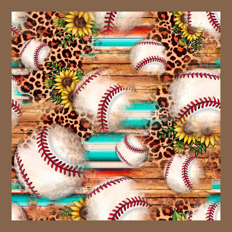 Baseball Leopard Sunflower Seamless Pattern Premium Tee by JahusDesignShop | Teevron