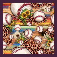 Baseball Leopard Cowhide Sunflower Seamless Pattern Premium Tee | Teevron