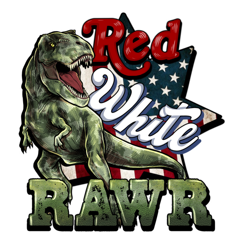 Red White Rawr 4th Of July Heavyweight Hoodie by HowdyJamesFarm | Teevron
