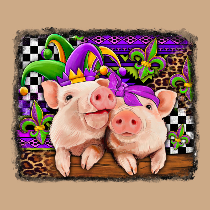 Mardi Gras Western Leopard Pigs Vintage Hoodie by Jasminsmagicworld | Teevron