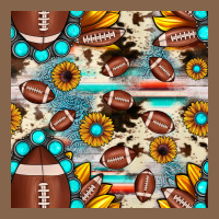 Football Cowhide Sunflower Seamless Pattern Premium Tee | Teevron