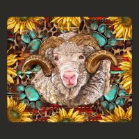 Merino Ram With Sunflowers And Gemstone Mousepad Heavy Core Tee | Teevron