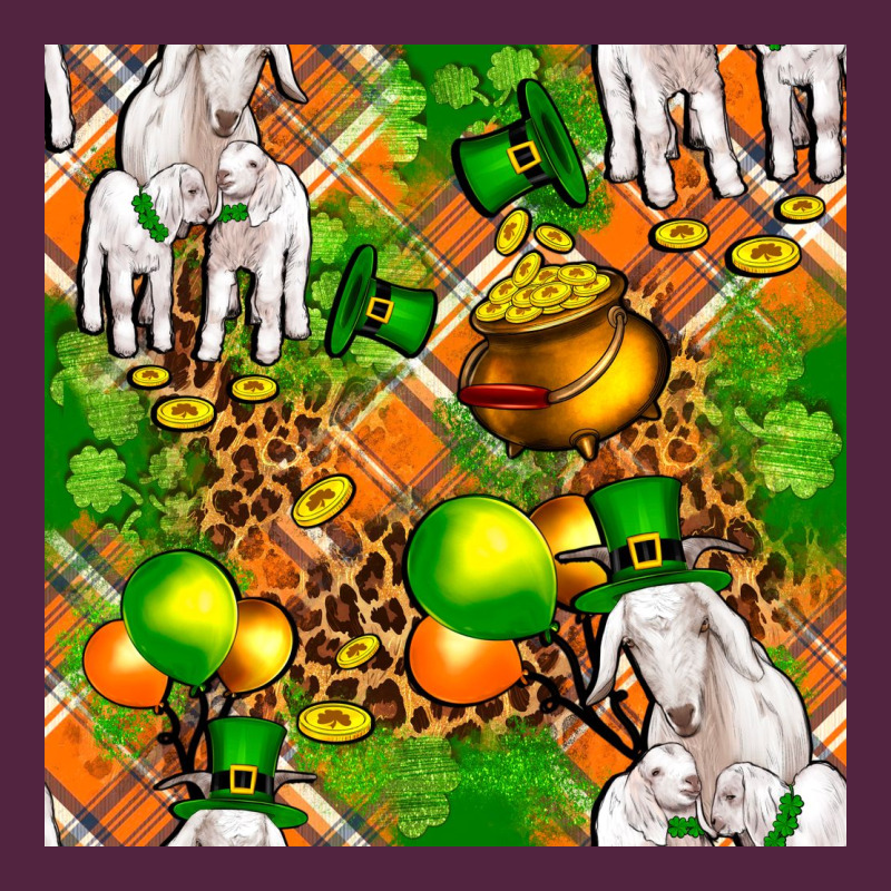 St. Patrick's Goat Family With Balloons Seamless Urban Hoodie by FaDigitalArtStudio | Teevron