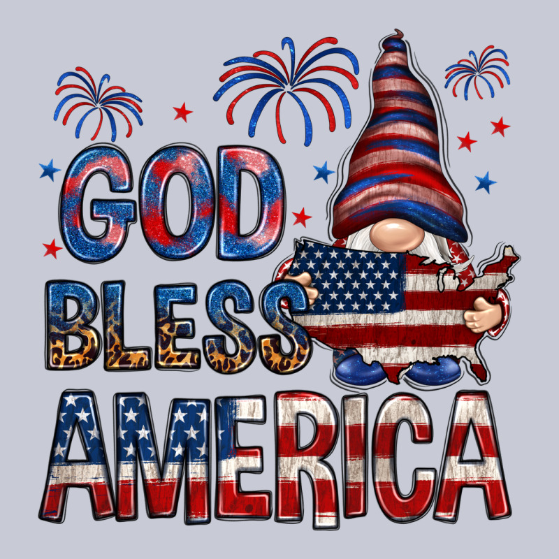 God Bless America With Gnome 4th Of July Heavyweight Hoodie by HowdyJamesFarm | Teevron