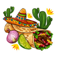 burrito  with sombrero and union with cactus | Teevron