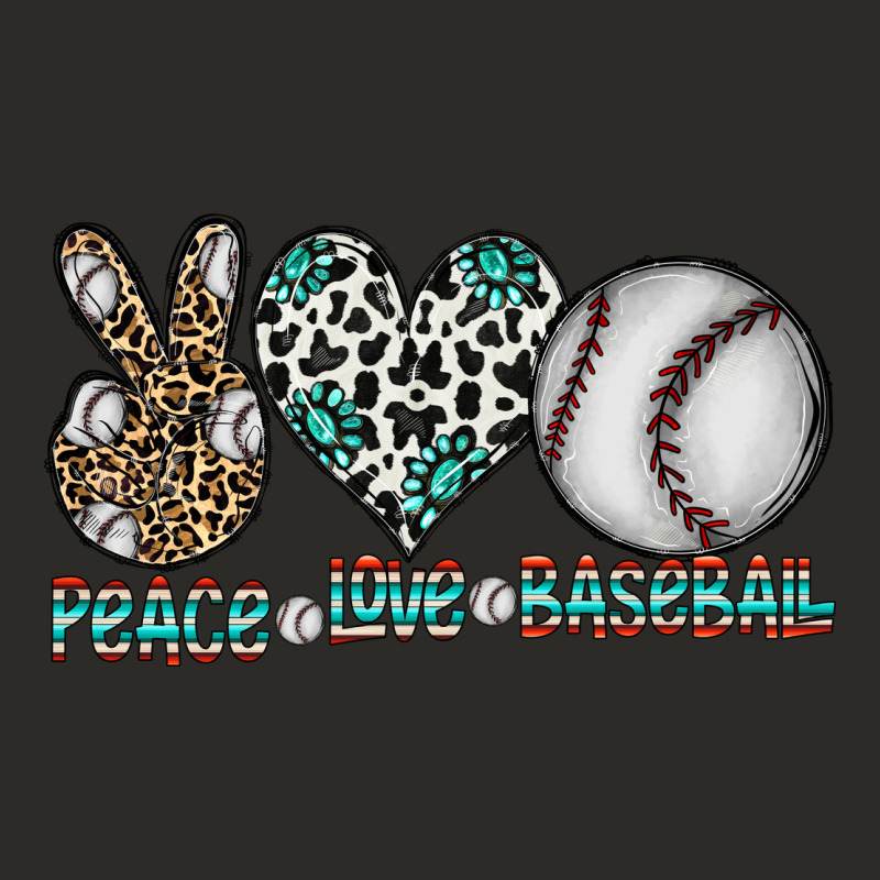 Peace Love Baseball Heavy Core Tee by CowhideDigitalArt | Teevron
