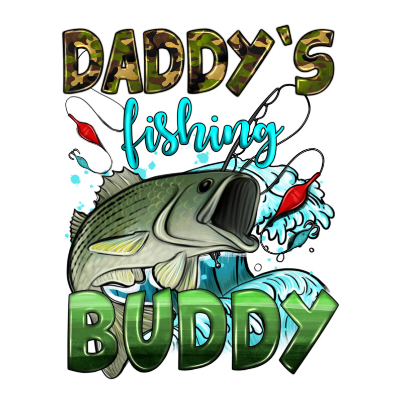 Daddy's Fishing Buddy Ladies Tee by HRA Design Shop | Teevron