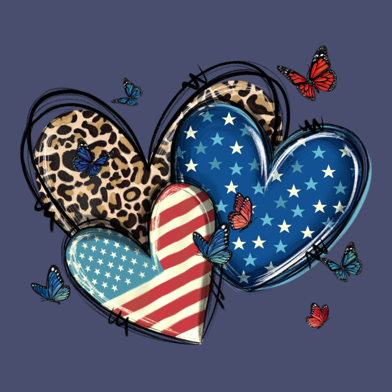 American Flag Leopard Hearts Vintage Tee by MaliasSmallBusiness | Teevron