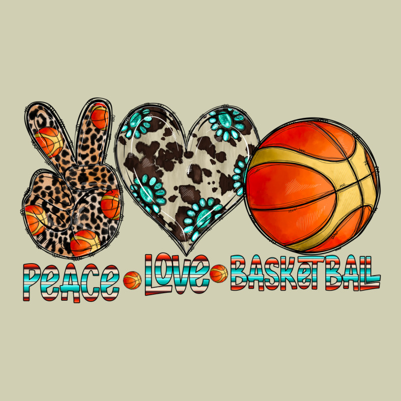 Peace Love Basketball Heavy Core Tee by CowhideDigitalArt | Teevron