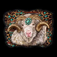 Merino Ram With Leopard Background Heavy Core Tee | Teevron