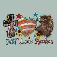 Faith Love Freedom 4th Of July Heavyweight Hoodie | Teevron