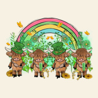 St Patrick's Day Baby Highland Cow Vintage Tee | Teevron