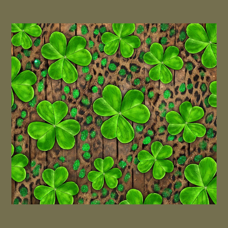 Saint Patricks Day Shamrock And Leopard Vintage Hoodie by RanaPortraitStore | Teevron