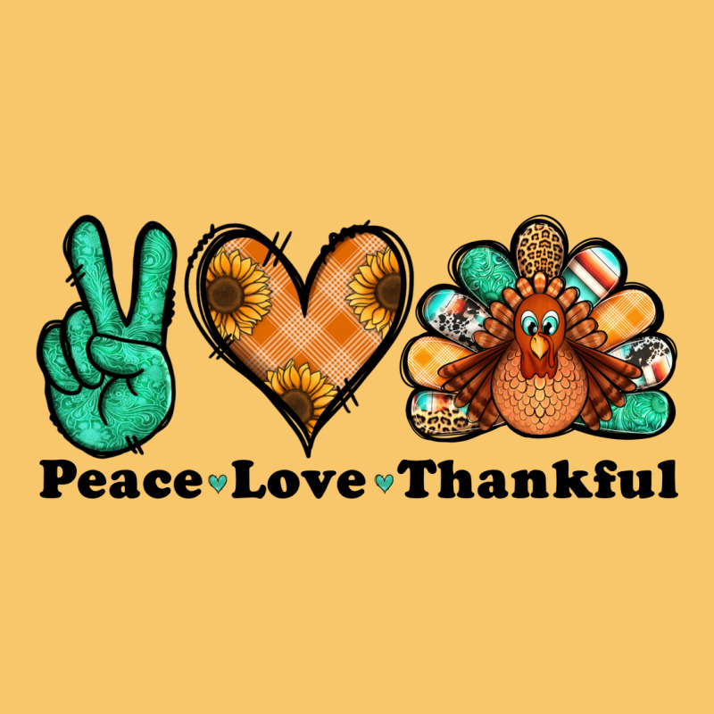 Peace Love Thankful Turkey Vintage Hoodie by Jasminsmagicworld | Teevron