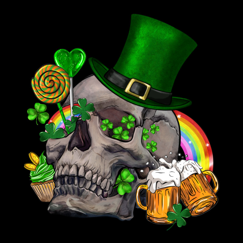 St Patrick's Day Boho Skull Urban Hoodie by FaDigitalArtStudio | Teevron