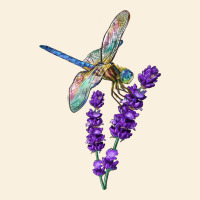 Dragonfly With Lavender Vintage Hoodie | Teevron