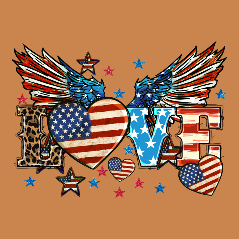 Love America Wings 4th Of July Heavyweight Hoodie by HowdyJamesFarm | Teevron
