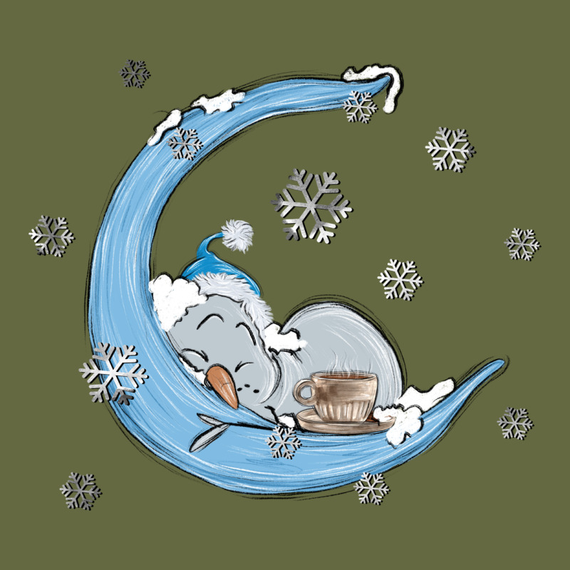Snowman And Moon Long Sleeve Tee by MaliasSmallBusiness | Teevron