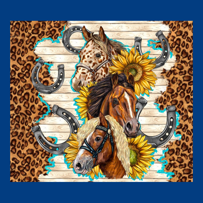 Horses With Sunflowers Premium Sweatshirt by TumblerDesignByShophia | Teevron