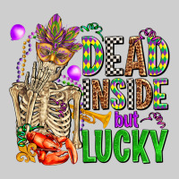 Mardi Gras Dead Inside But Lucky  With Skeleton Premium Tee | Teevron