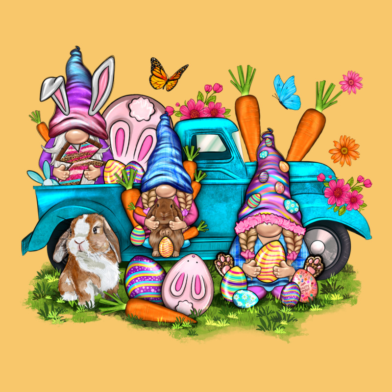 Easter Gnomies With Truck Vintage Hoodie by NancyCooperArtShop | Teevron
