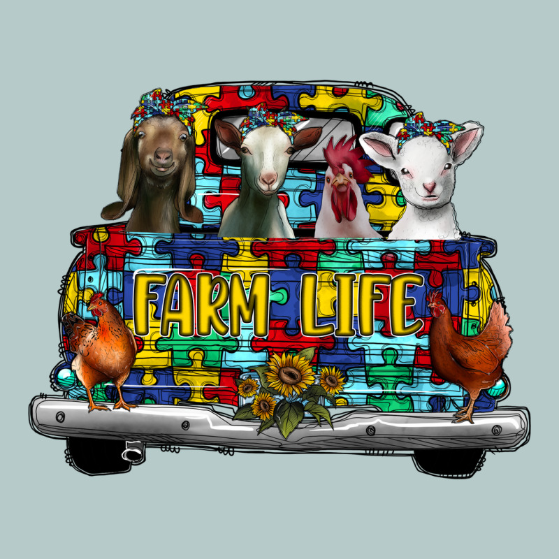 Farm Life Truck Autism Heavy Core Tee by CowhideDigitalArt | Teevron