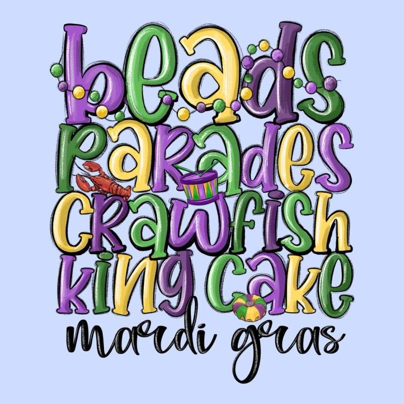 Beads Parades Crawfish King Cake Mardi Gras Urban Heavy Tee by MaliasSmallBusiness | Teevron