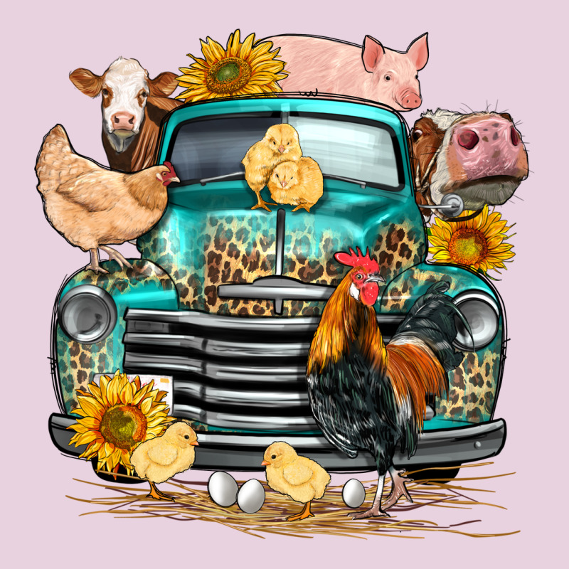 Farm Truck Farm Animals Ladies Tee by FaDigitalArtStudio | Teevron