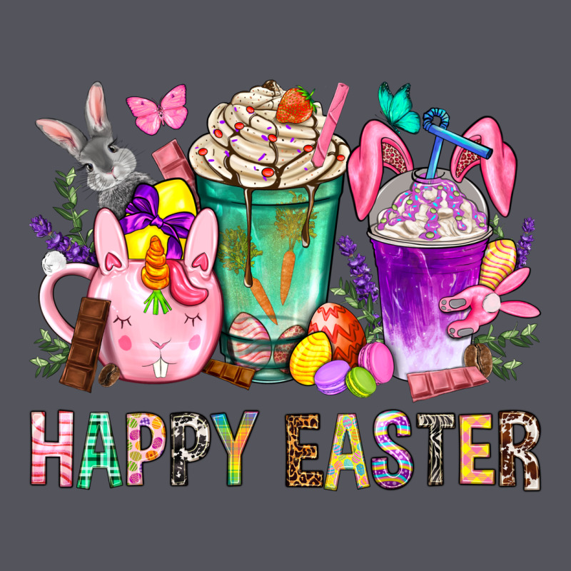 Happy Easter Coffee Cups With Bunny Vintage Hoodie by NancyCooperArtShop | Teevron