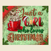 Just A Girl Who Loves Christmas Mousepad Premium Tee | Teevron