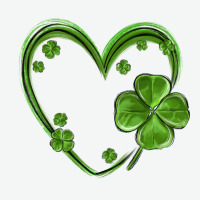 St Patricks Day Shamrock Heart Urban Heavy Tee | Teevron