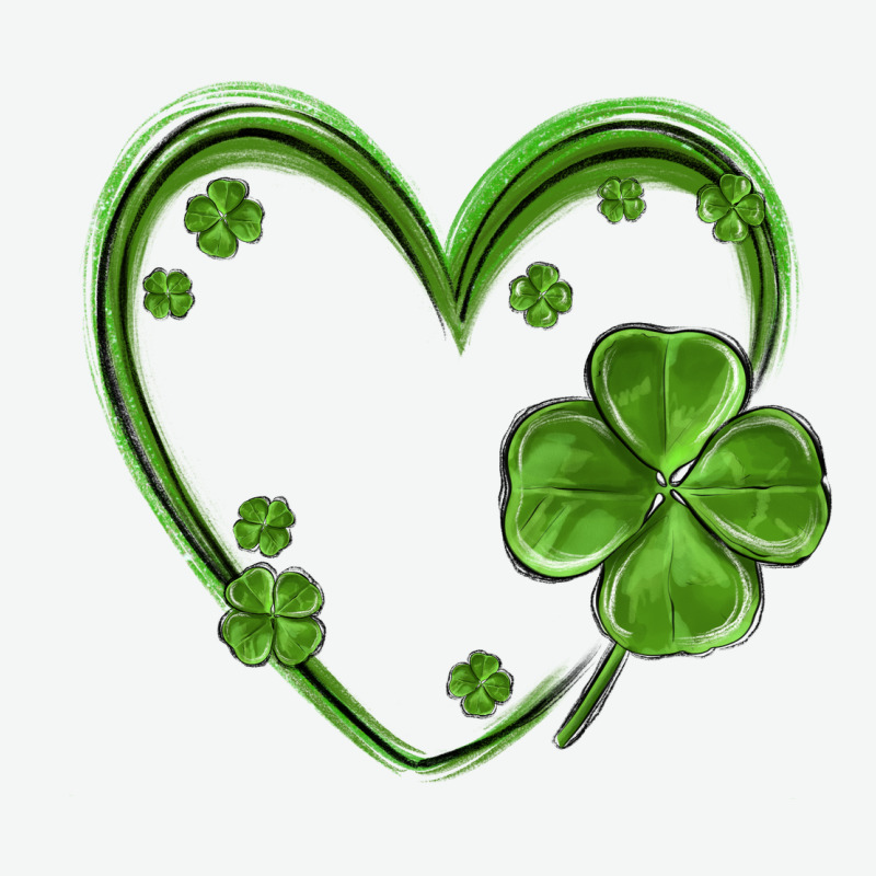St Patricks Day Shamrock Heart Urban Heavy Tee by MaliasSmallBusiness | Teevron