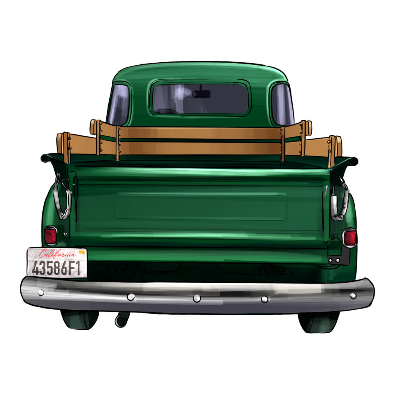 Western Green Truck Back View Ladies Tee by FaDigitalArtStudio | Teevron