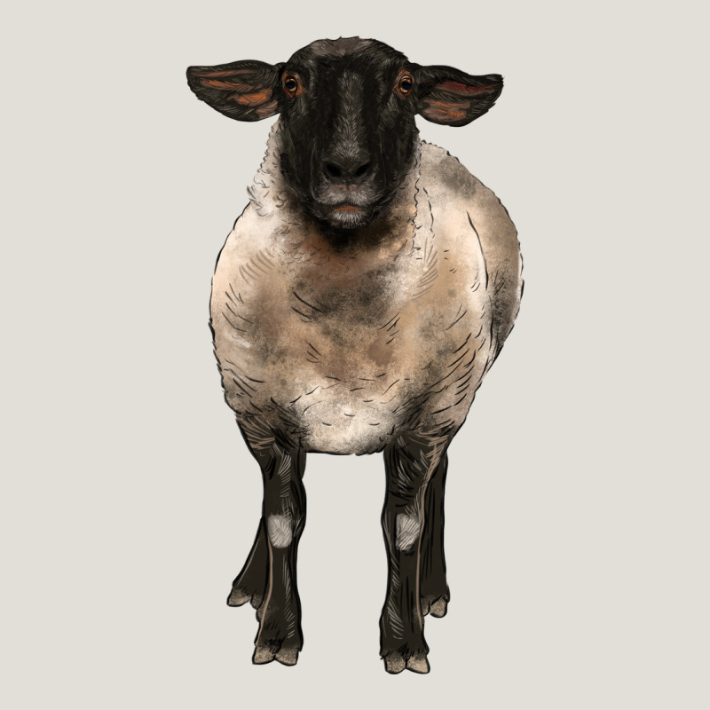 Suffolk Ewe Front Heavy Core Tee by BarkalooDesign | Teevron