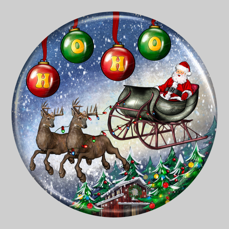 Santa Claus With Deer Christmas Ornament Premium Tee by BundleAndBundleShop | Teevron