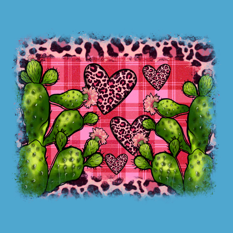 Valentine's Day Cactus Background Premium Hoodie by JahusDesignShop | Teevron