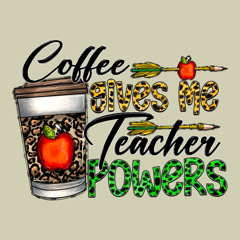 Coffee Gives Me Teacher Powers Heavy Core Tee by CowhideDigitalArt | Teevron