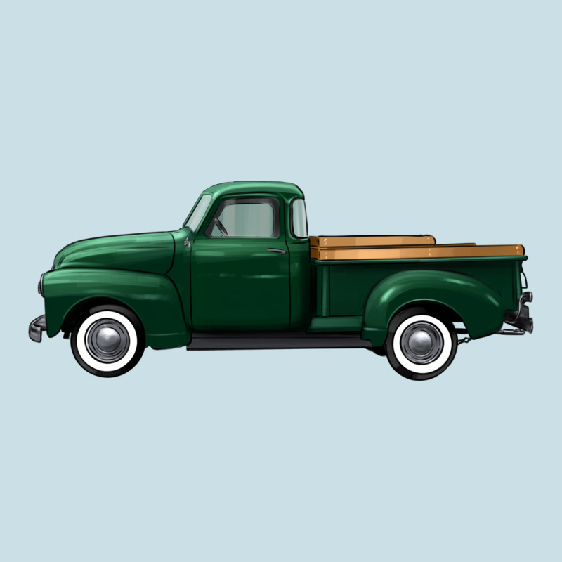 Western Green Truck Right Side View Ladies Tee by FaDigitalArtStudio | Teevron