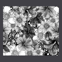 Black And White Floral Heavyweight Hoodie | Teevron