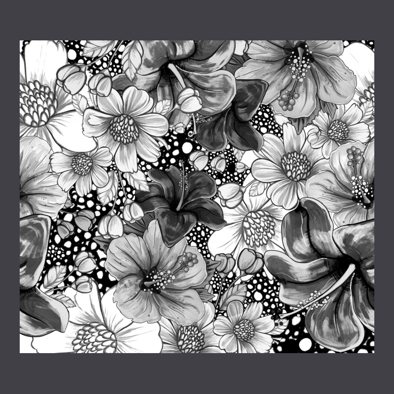Black And White Floral Heavyweight Hoodie by TumblerDesignByShophia | Teevron