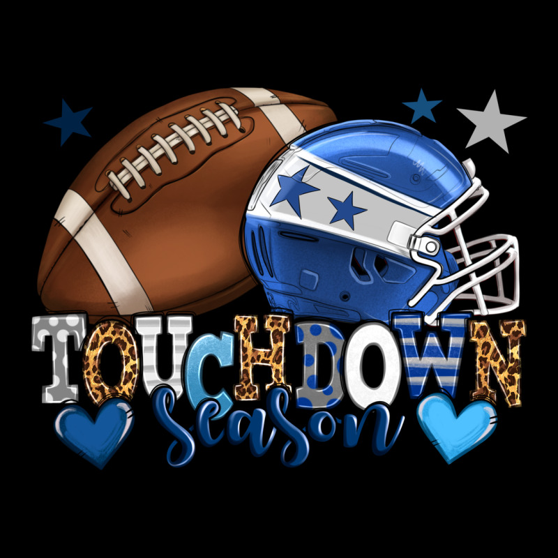 Touchdown Season American Football Blue Team Color Premium Sweatshirt by HowdyJamesFarm | Teevron